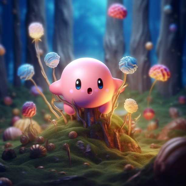 Kirby in the forest