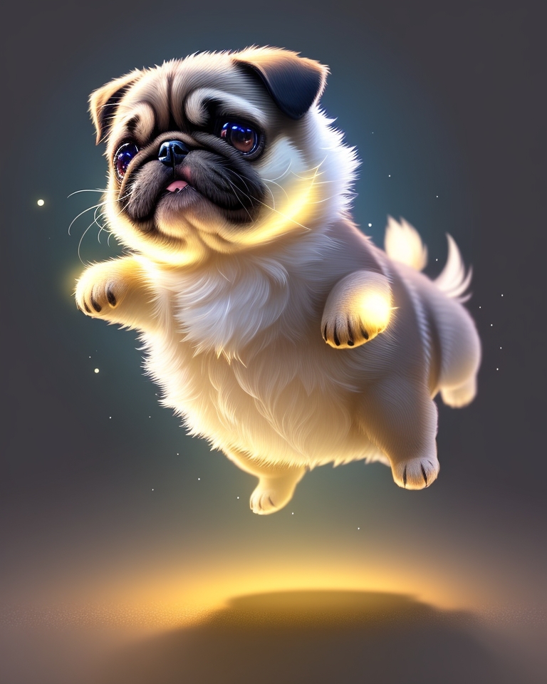 Pug Jumping
